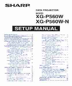Sharp Projector XG-P560W-N-page_pdf